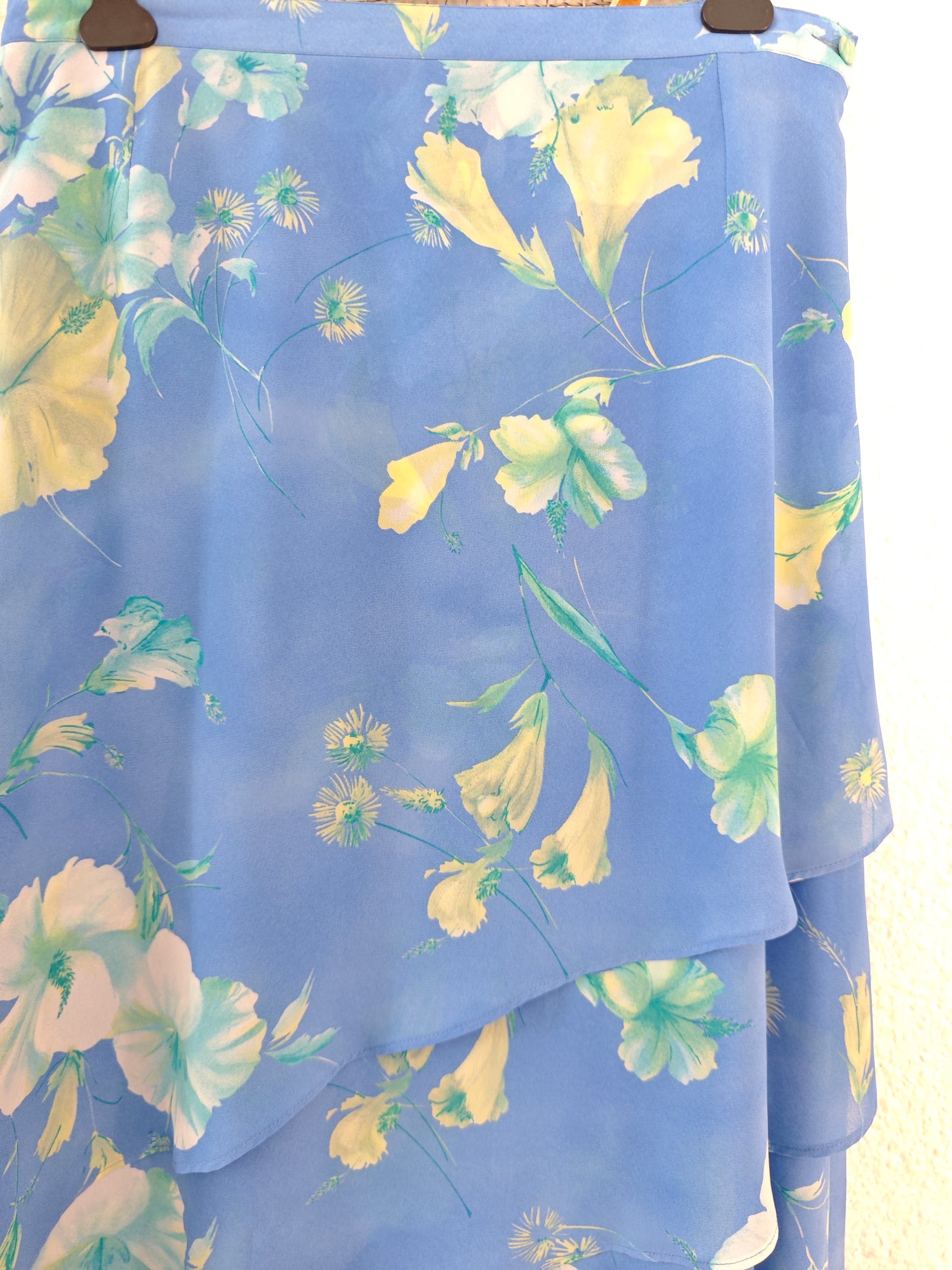 Jupe fleurie bleue