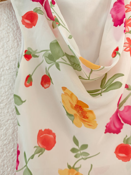 Top à fleurs