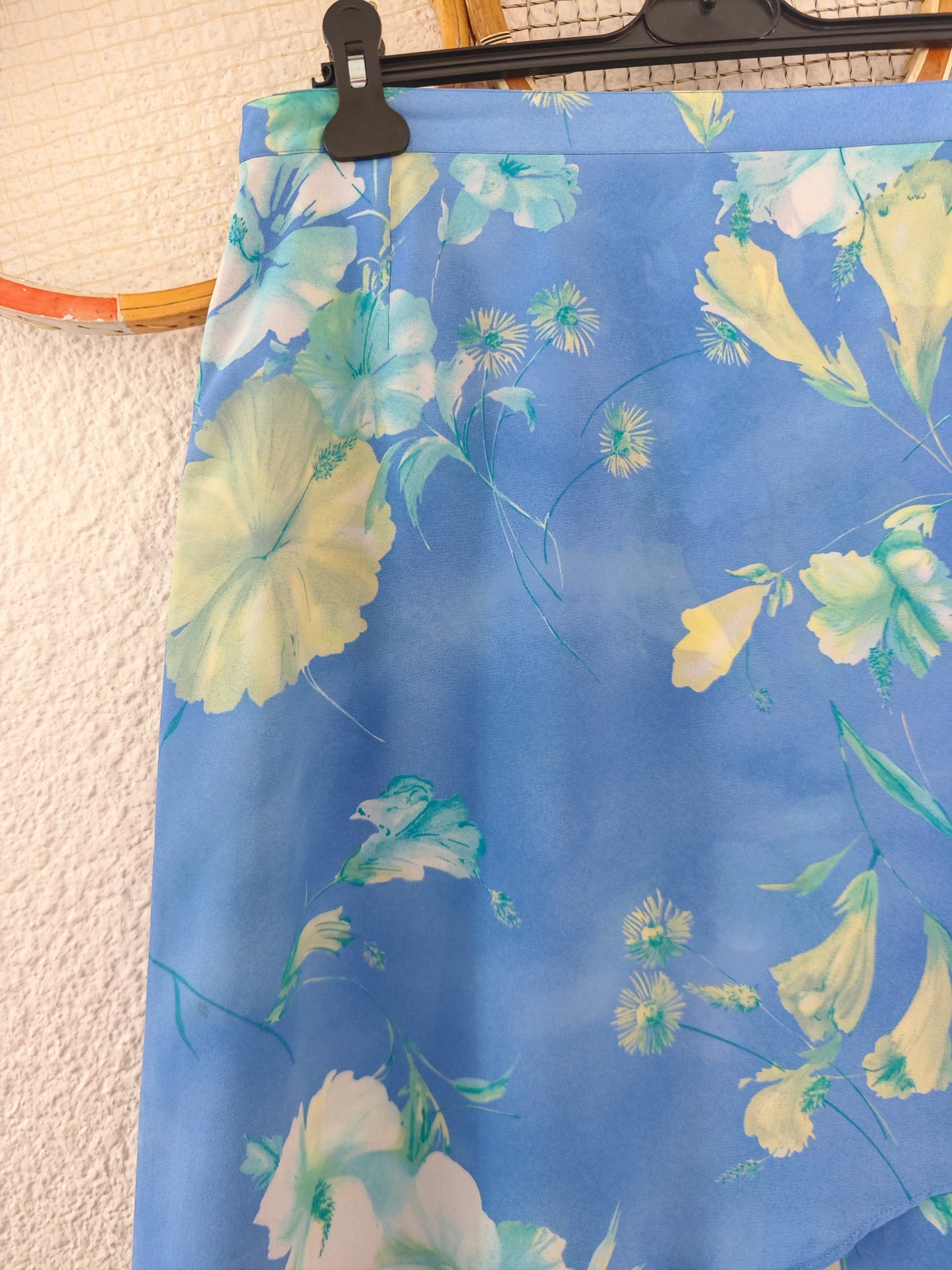 Jupe fleurie bleue
